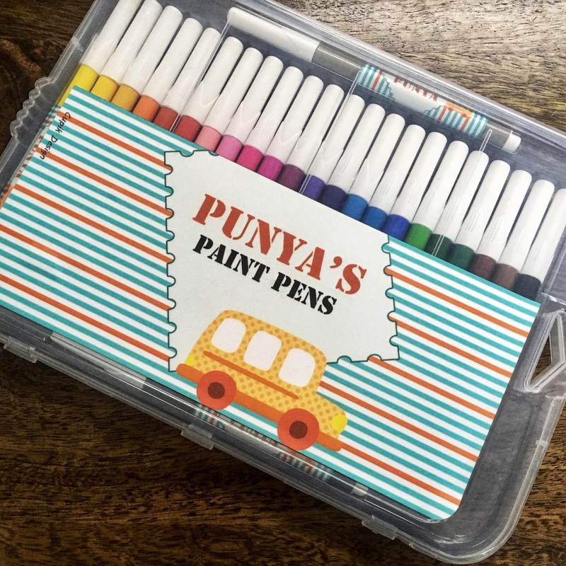 Personalised Transport Aqua Sketch Pens