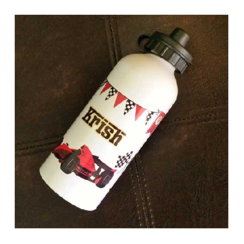 Personalised Water Bottle – Racing Car