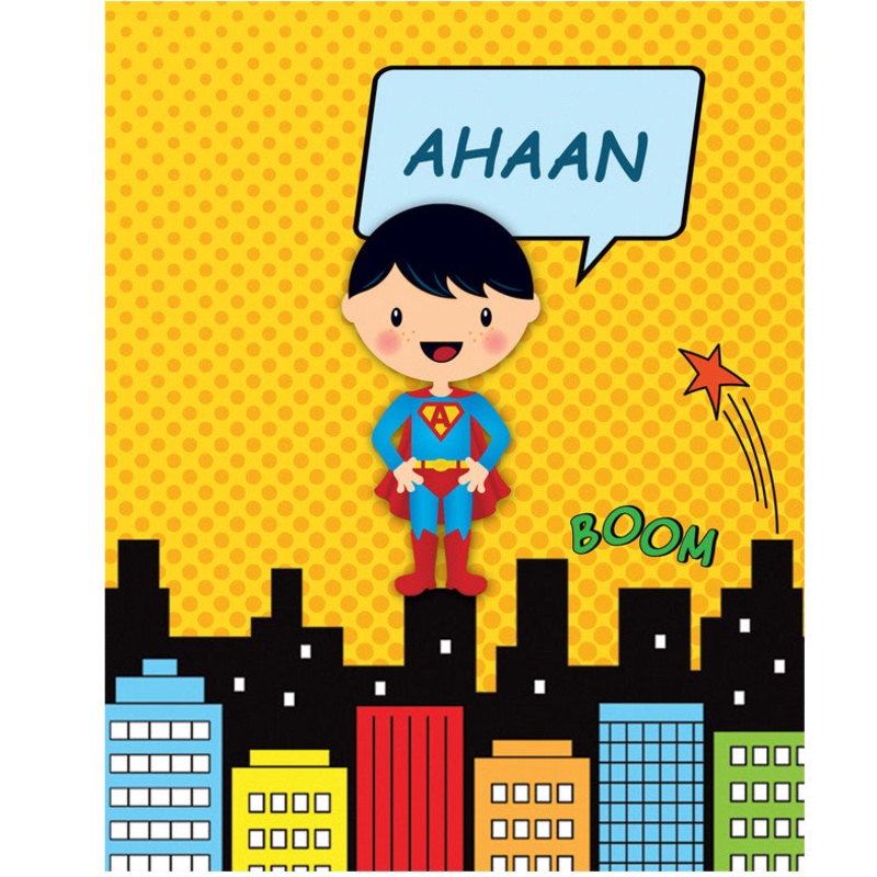 Personalised Writing Practice Books – Superboy, Set of 2