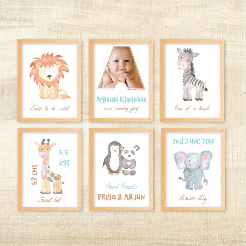 Animal Themed Wall Art, Blue