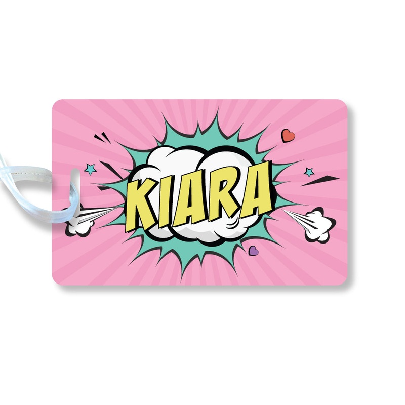 Luggage Tags – Pop art, Girl, Set of 2