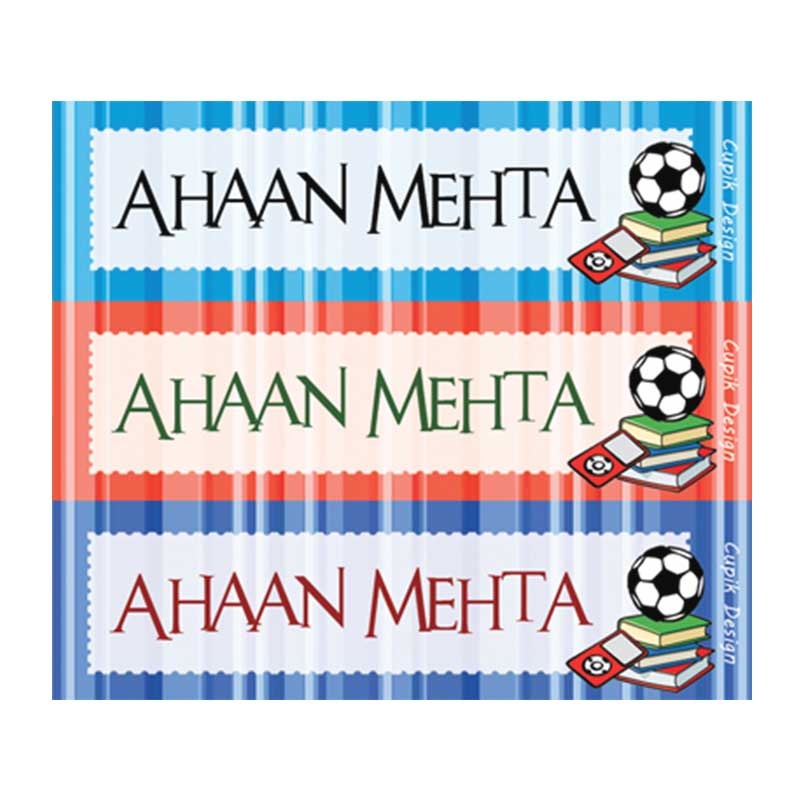 Personalised Boys life Waterproof Stickers – Rectangular