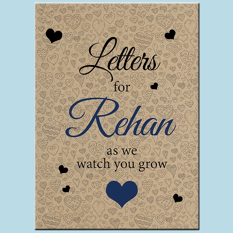 Personalised Memoir Book  Hearts Journal For Him