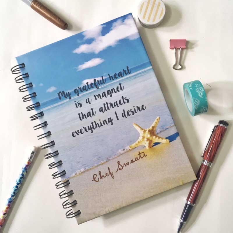 Personalised Ocean View Gratitude Journal