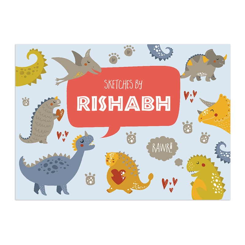 Personalised Sketch Book – Dinosaur