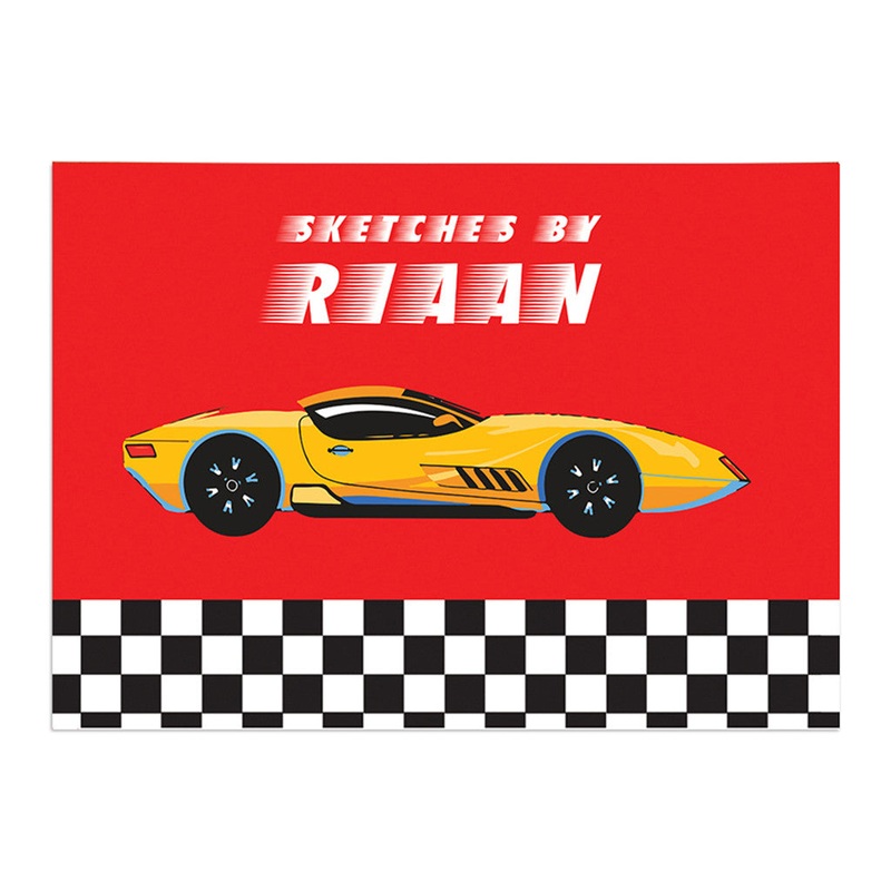 Personalised Sketch Book – Racing Car