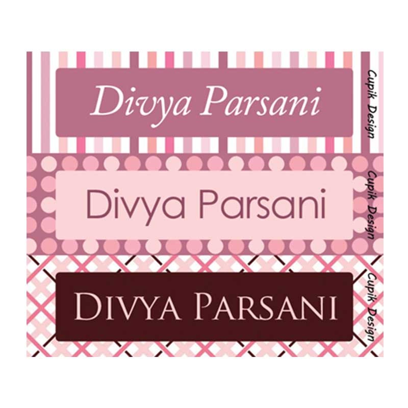 Personalised So Pink Waterproof Stickers – Rectangular