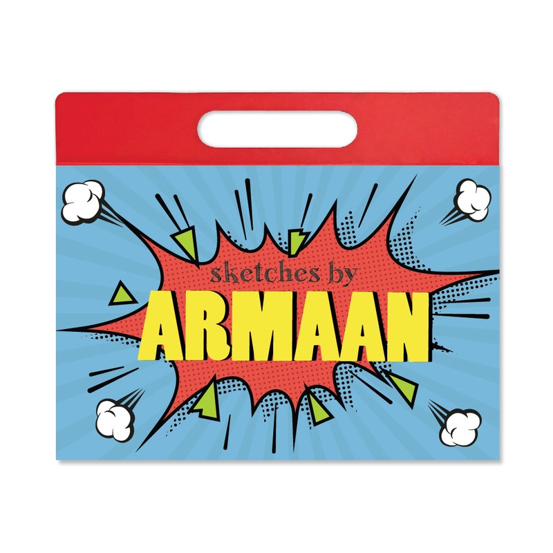 Personalised Travel Sketch Pad – Pop Art,Boy