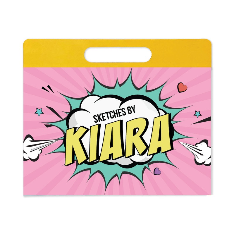 Personalised Travel Sketch Pad – Pop Art,Girl