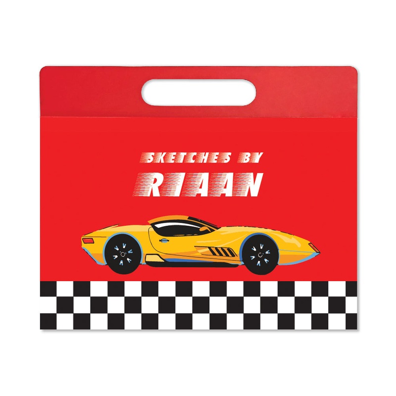 Personalised Travel Sketch Pad – Racing Car