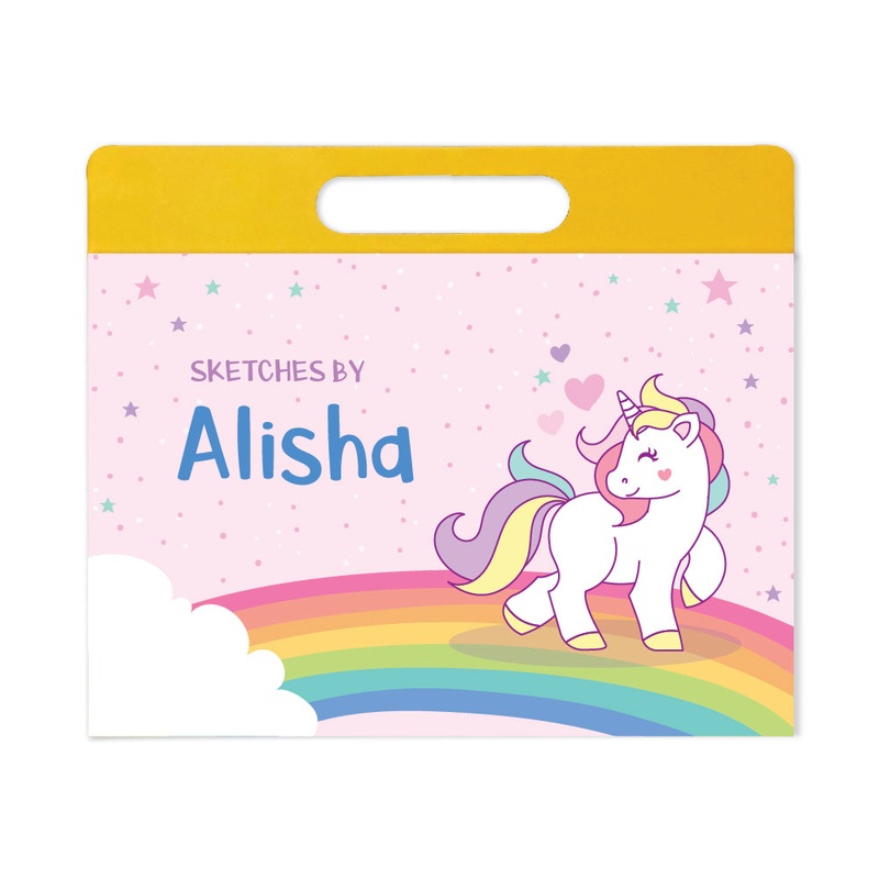 Personalised Travel Sketch Pad – Unicorn