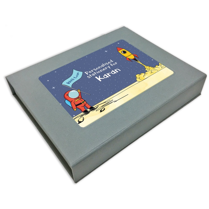 Personalized Stationery Gift Set – Space, Set of 24 or 48