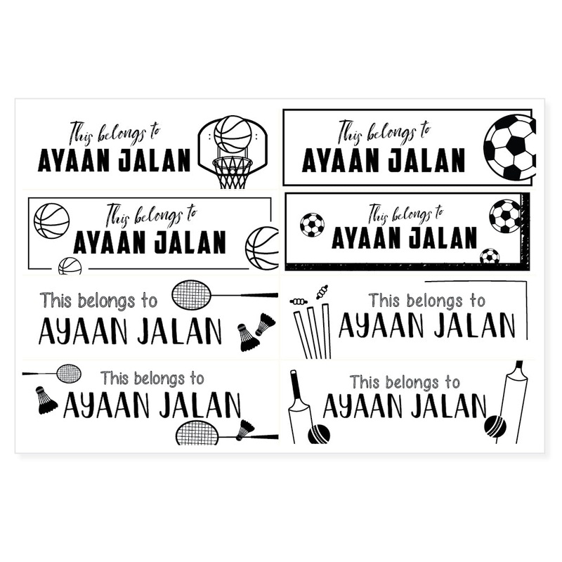Transparent Labels – Sports (Mini, Pack of 64)