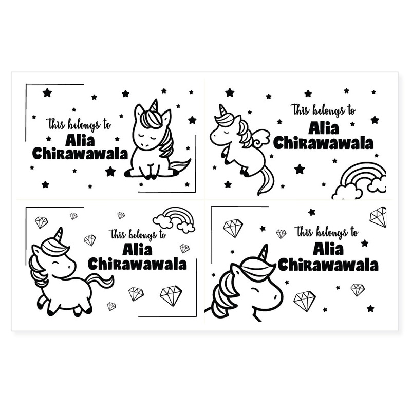 Transparent Labels – Unicorn (Pack of 32)