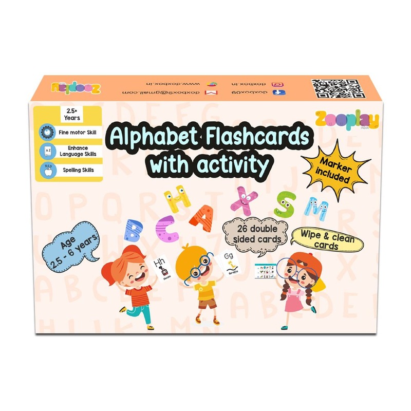 Alphabet Flashcards With Activity- Pack of 26
