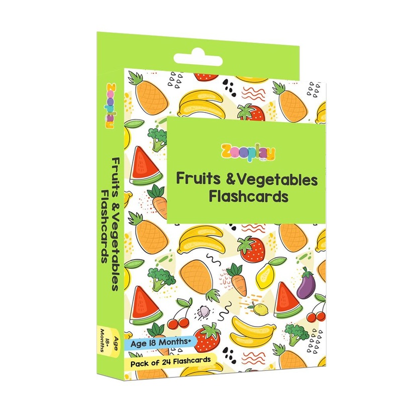 Fruits And Vegetables Flashcards- Pack of 24