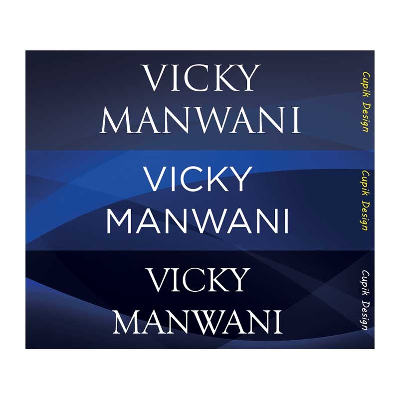 Personalised Black & Blue Waterproof Stickers – Rectangular