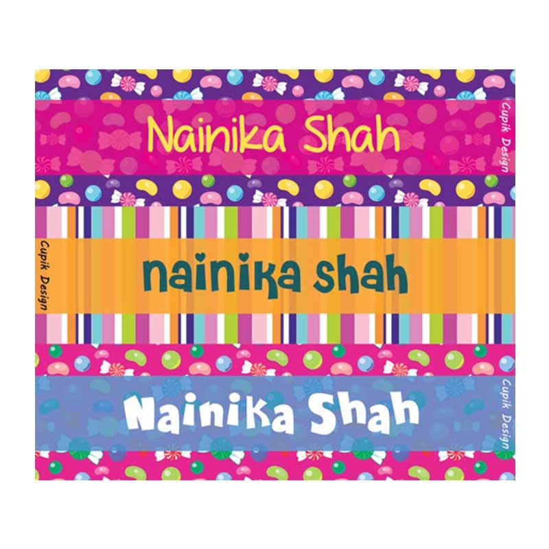 Personalised Candy Land Waterproof Stickers – Rectangular