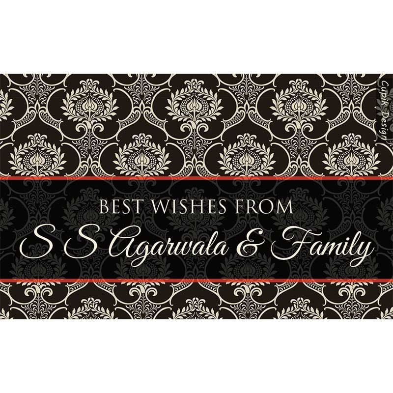 Personalised Damask Return Gift Labels – Set of 20