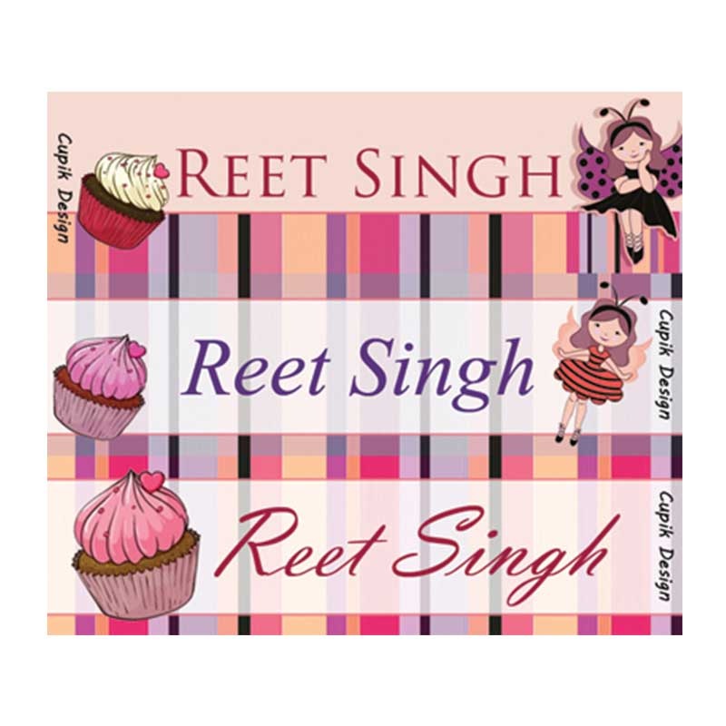 Personalised Fairies & Cupcakes Waterproof Stickers – Rectangular