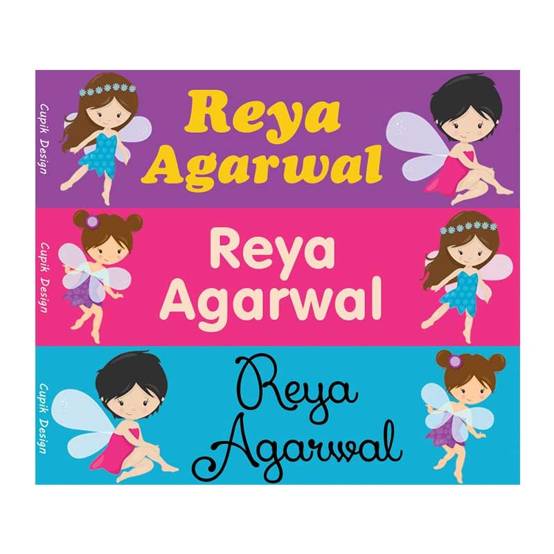 Personalised Fairy Waterproof Stickers – Rectangular