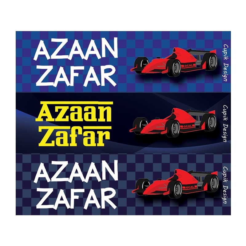 Personalised Ferrari Waterproof Stickers – Rectangular