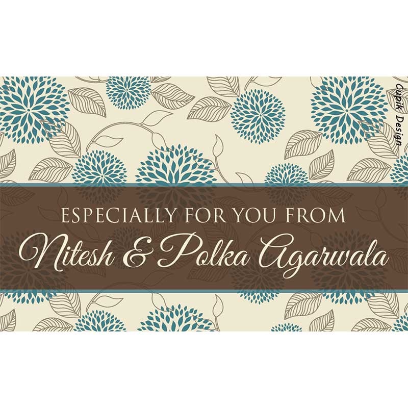 Personalised Floral Return Gift Labels – Set of 20