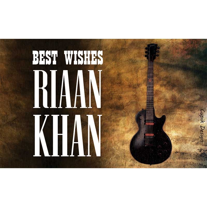 Personalised Guitar Return Gift Labels – Set of 20