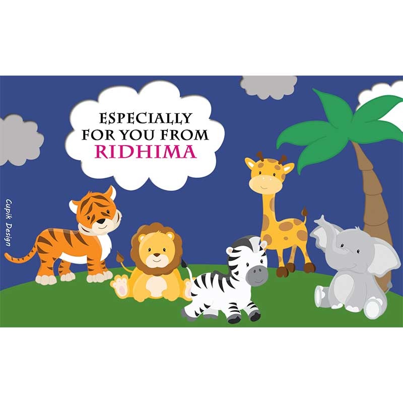 Personalised Jungle Safari Return Gift Labels – Set of 20