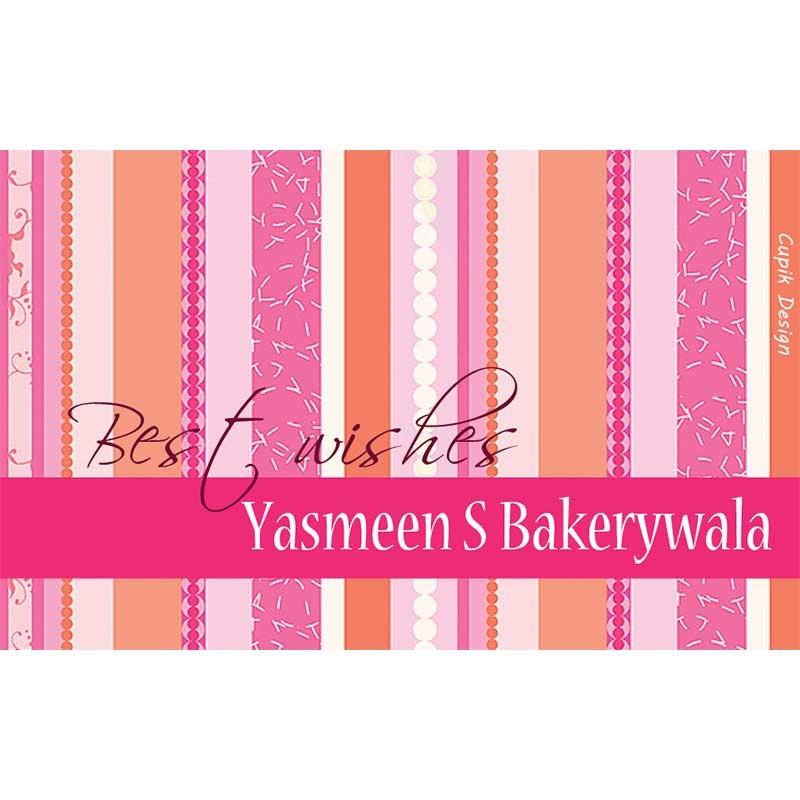 Personalised Orange Stripes 1 Return Gift Labels – Set of 20