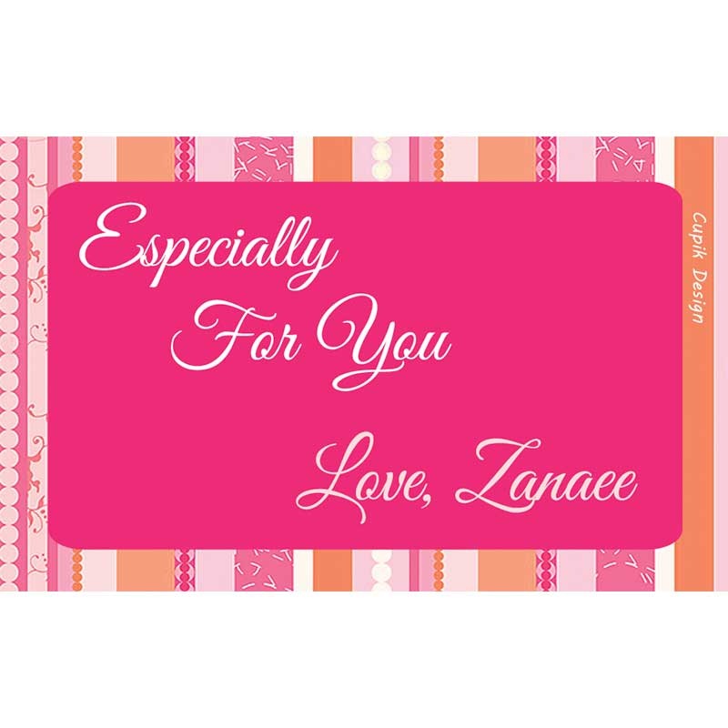 Personalised Orange Stripes Return Gift Labels – Set of 20