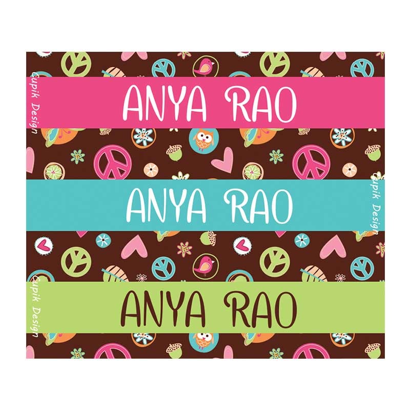 Personalised Peace Waterproof Stickers – Rectangular