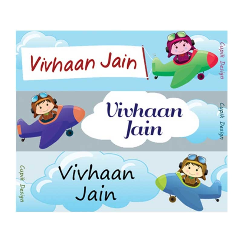 Personalised Pilot Waterproof Stickers – Rectangular