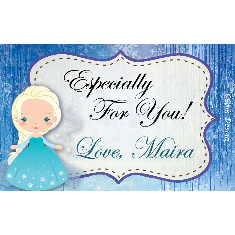 Personalised Snow Flakes Return Gift Labels – Set of 20