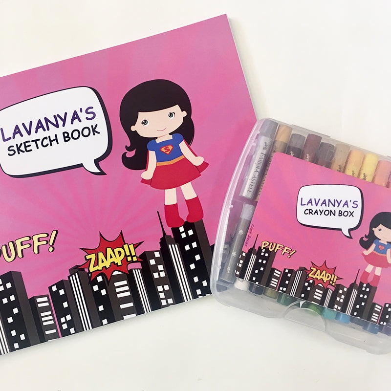 Personalised Supergirl  Lil Artist Hamper  Mini