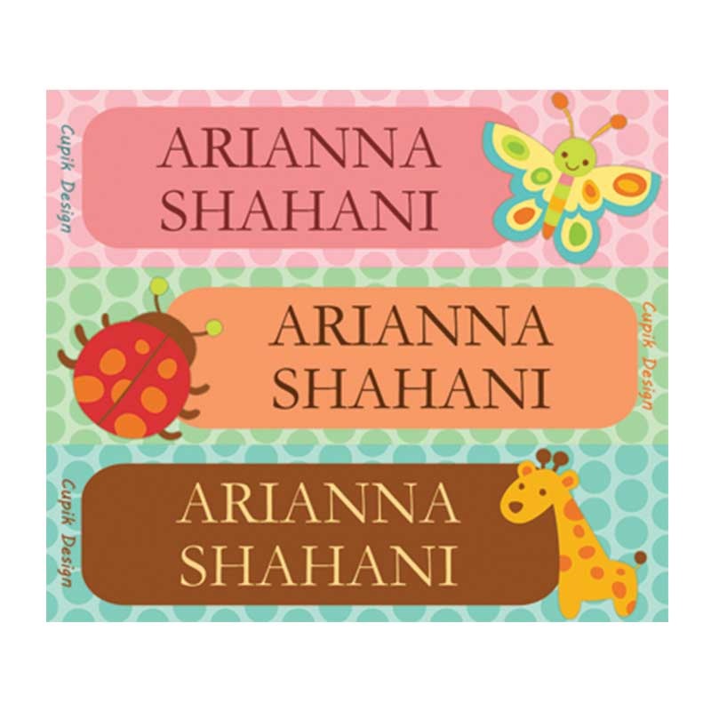 Personalised Woodland Waterproof Stickers – Rectangular