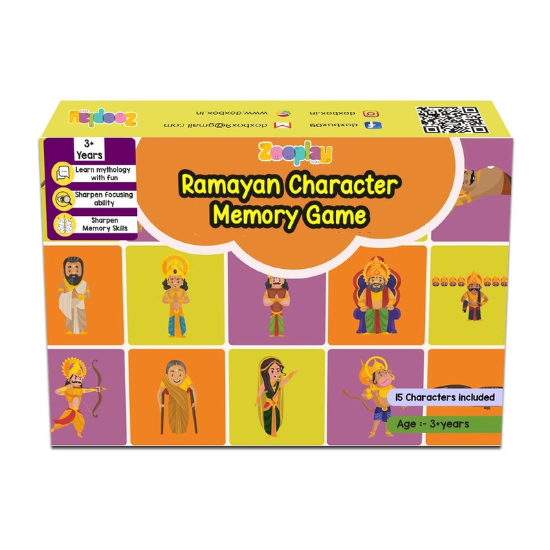 Ramayan Character Memory Card Game Flashcards -Pack Of 26( Includes 13 Character)