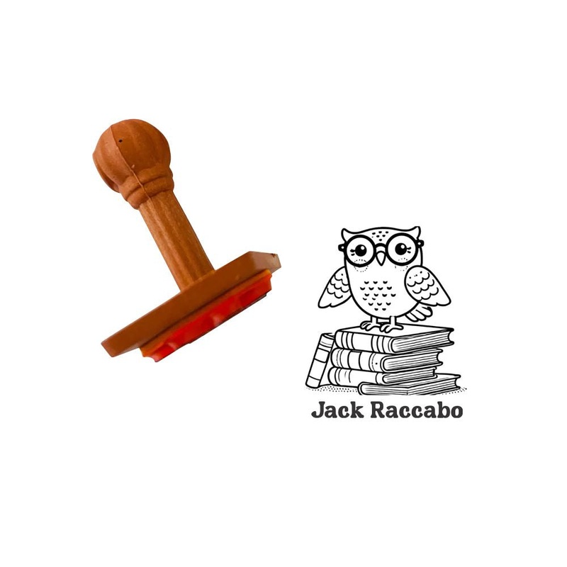Book stamp – Reading Owl