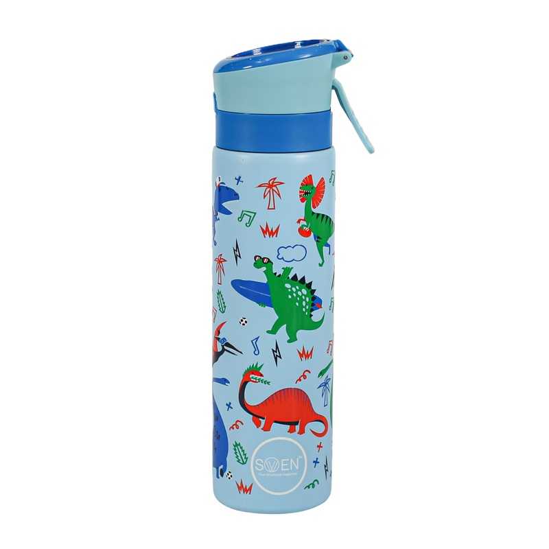 Swen Insulated Stainless Steel Dinosaur Theme Mist Bottle, Blue Color – 540ml