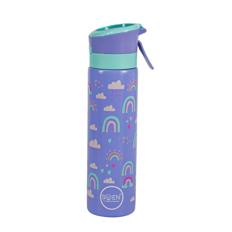 Swen Insulated Stainless Steel Rainbow Theme Mist Bottle, Purple Color – 540ml