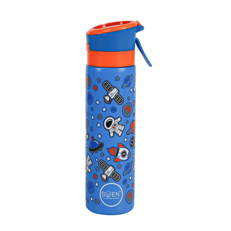 Swen Insulated Stainless Steel Space Theme Mist Bottle, Blue And Orange Color – 540ml