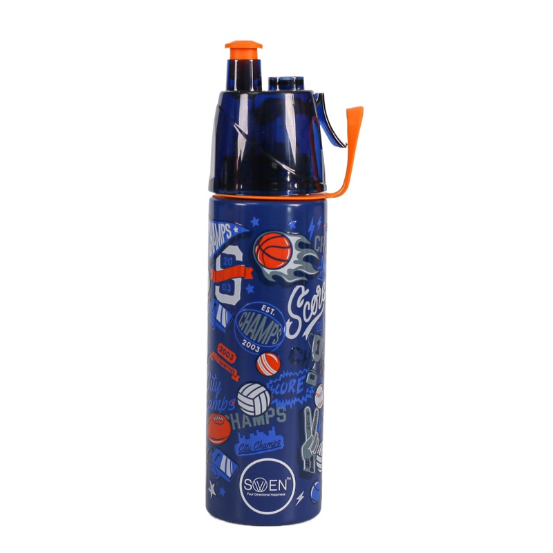 Swen Insulated Stainless Steel Sports Theme Mist Bottle, Blue Color – 490Ml
