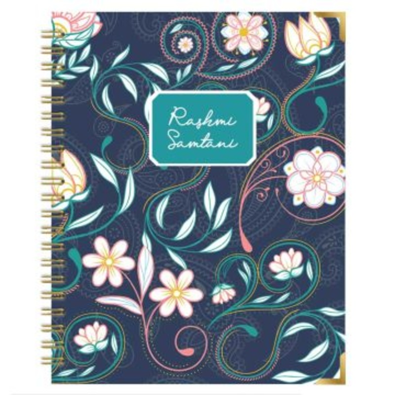 Personalised Blue Heritage Annual Planner