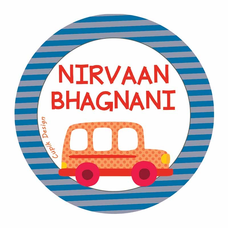 Personalised Truck Waterproof Stickers (Round)