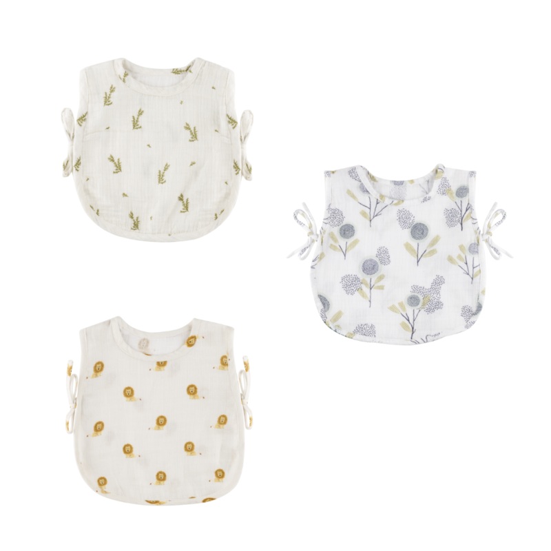 Dulaar Organic Muslin Jhabla (Set of 3) – Green Zen + The Sparrow and Flower + Just Lion Around
