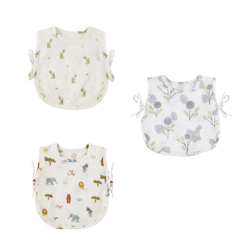 Dulaar Organic Muslin Jhabla (Set of 3) – Green Zen + The Sparrow and Flower + Squad Goals