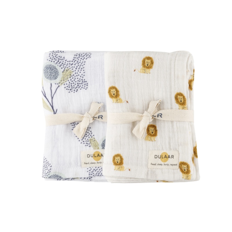 Dulaar Organic Muslin Multipurpose Cloth (Set of 2) – The Sparrow and Flower + Just Lion Around