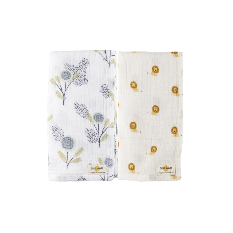 Dulaar Organic Muslin Swaddle (Set of 2) – The Sparrow and Flower + Just Lion Around