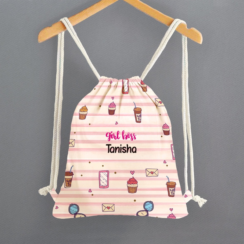 Personalised Drawstring Bags – Girl Boss