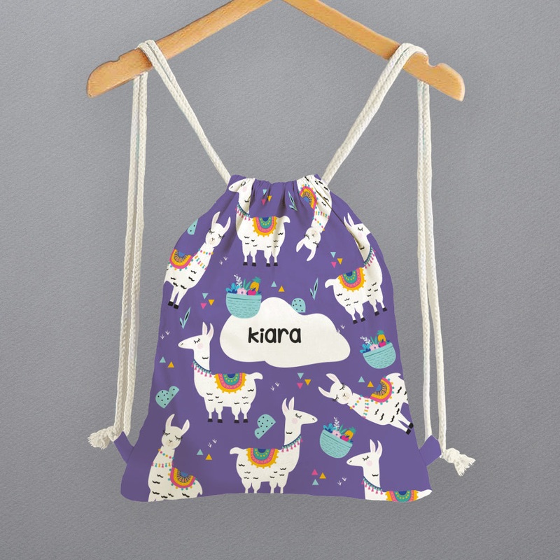 Personalised Drawstring Bags – Llama